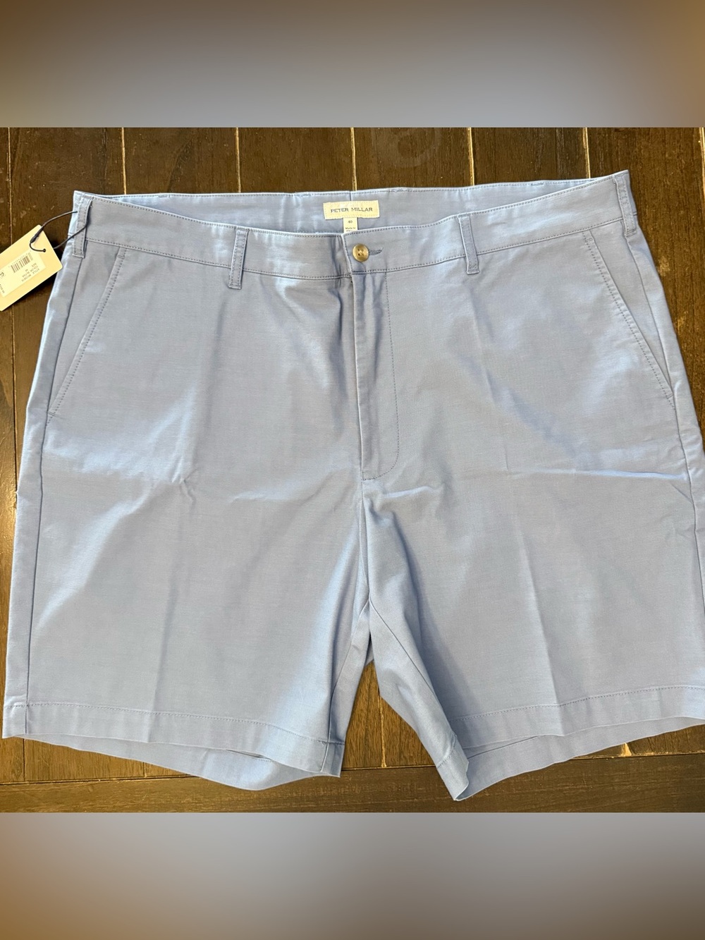 Peter Millar Sky Blue Crown Comfort Classic Fit Flat Front Shorts 40 MF25B16